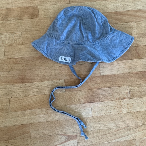 The Original Flap Happy Hat- Chambray - Picture 2 of 3
